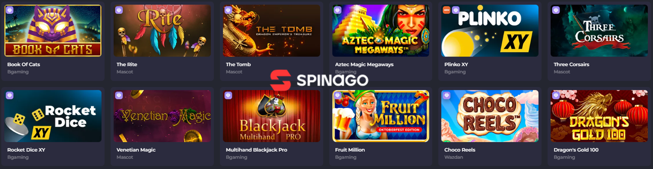 spinago best crypto games